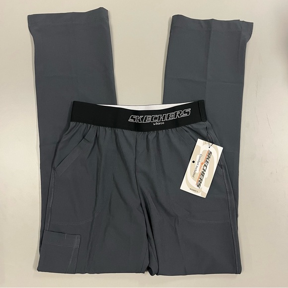 Skechers Pants - NWT Skechers Women's Straight Leg Pewter Scrub Pants